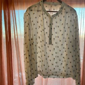 Long sleeve floral blouse